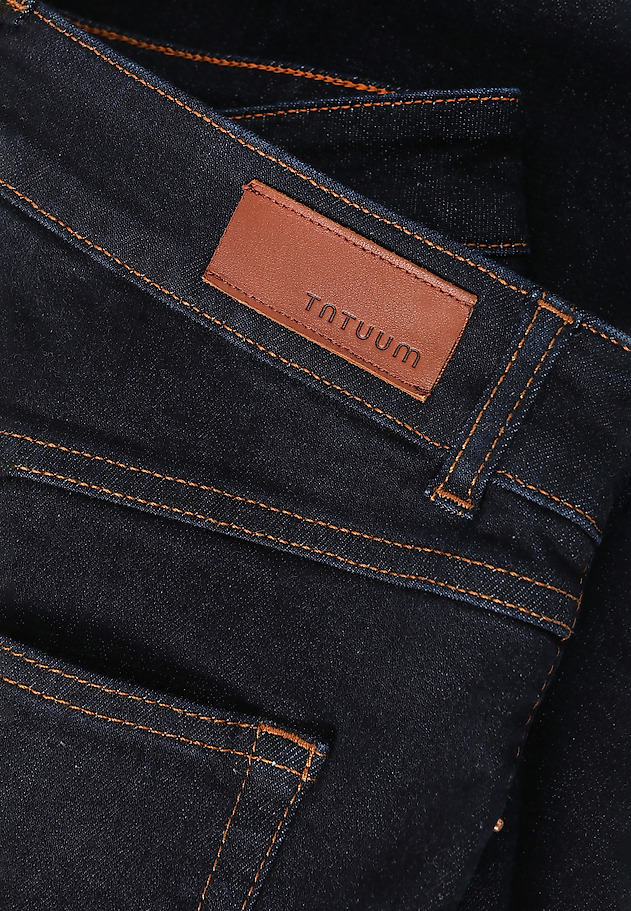 PANTALONI DE DAMĂ STILAȚI, DIN DENIM, EVAZAȚI - RIFONO PANTALONI DE DAMĂ STILAȚI, DIN DENIM, EVAZAȚI - RIFONO BLEUMARIN 5