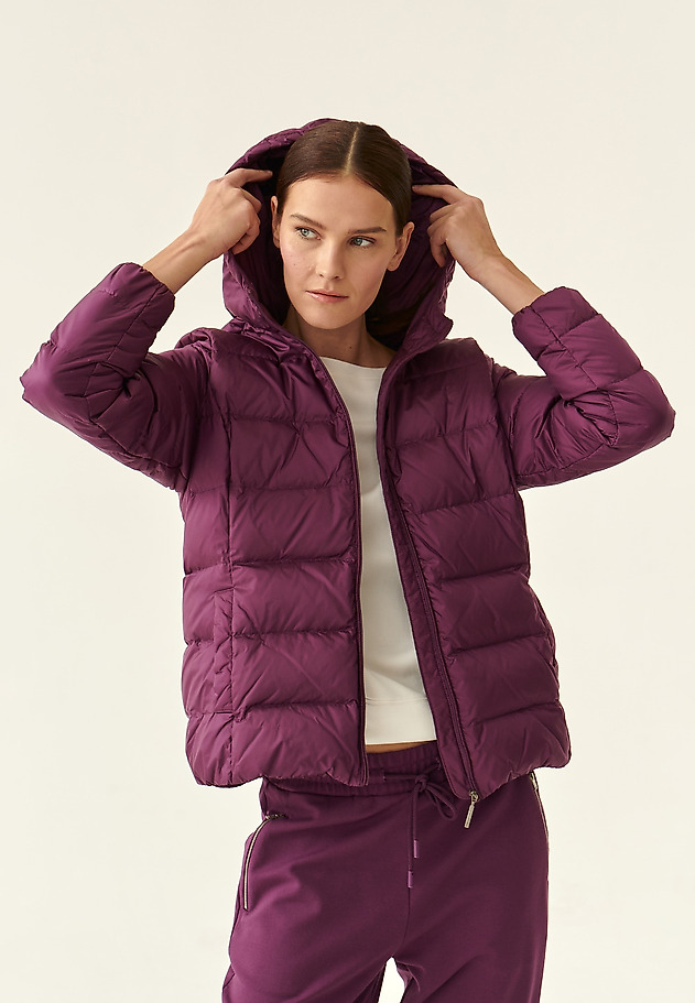 LADIES' PUFFER JACKET WITH A HOOD ULATI LADIES' PUFFER JACKET WITH A HOOD ULATI FIOLETOWY 1