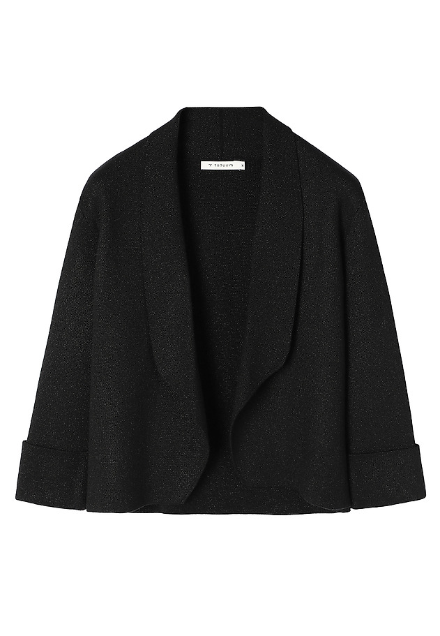 BLACK CARDIGAN WITH A SUBTLE SHINE - PRADA BLACK CARDIGAN WITH A SUBTLE SHINE - PRADA BLACK 7