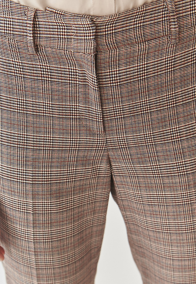 LADIES' CHECKERED FABRIC PANTS - KOLIANA 1 LADIES' CHECKERED FABRIC PANTS - KOLIANA 1 MULTIKOLOR 4