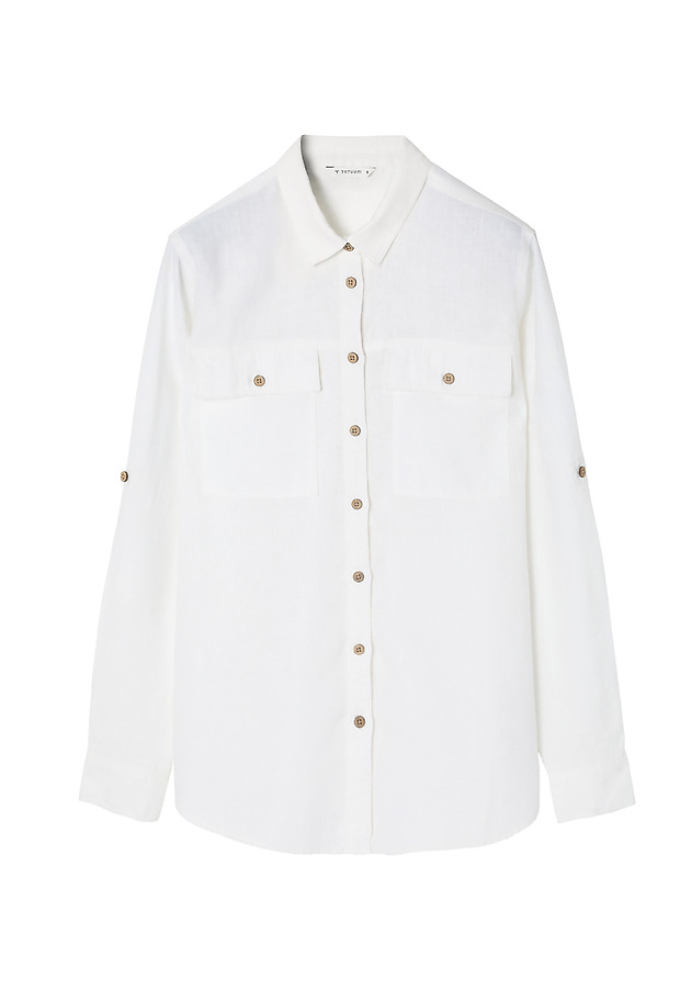 BREATHABLE LADIES’ LINEN SHIRT - SAKIMA BREATHABLE LADIES’ LINEN SHIRT - SAKIMA WHITE 4