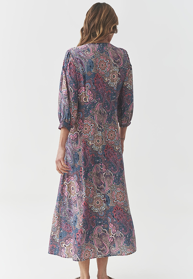 VISCOSE DRESS WITH UNIQUE PATTERN — KASIDI VISCOSE DRESS WITH UNIQUE PATTERN — KASIDI MULTIKOLOR 3