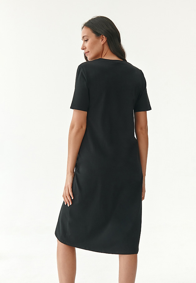 LADIES' DRAPED DRESS RIRI LADIES' DRAPED DRESS RIRI CZARNY 2