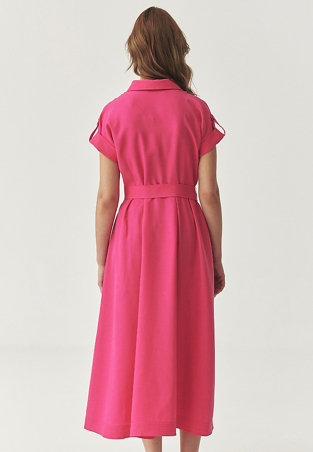 LYOCELL SHIRT DRESS - NICOLETTA LYOCELL SHIRT DRESS - NICOLETTA RÓŻOWY 3