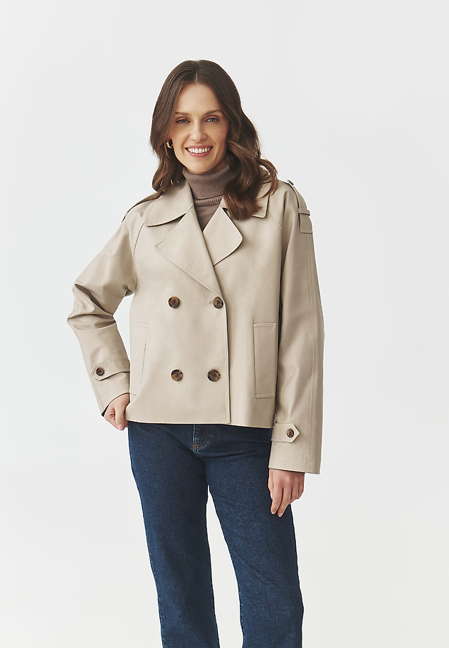 COTTON TRENCH COAT — SERKENI COTTON TRENCH COAT — SERKENI BEŻOWY 6