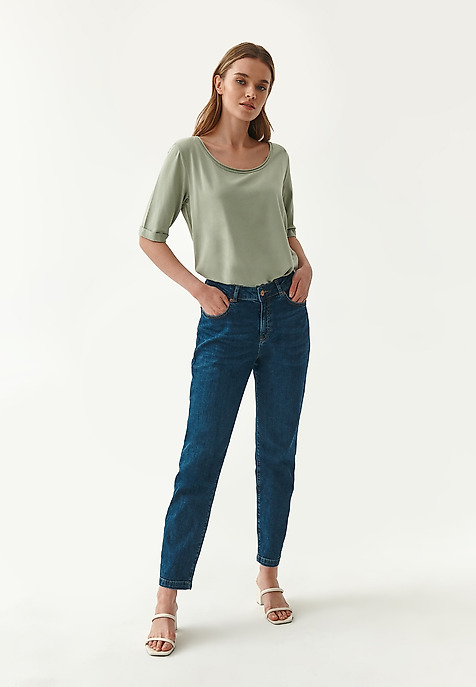 PANTALONI DE DAMĂ DIN DENIM REZIMA ALBASTRU 2