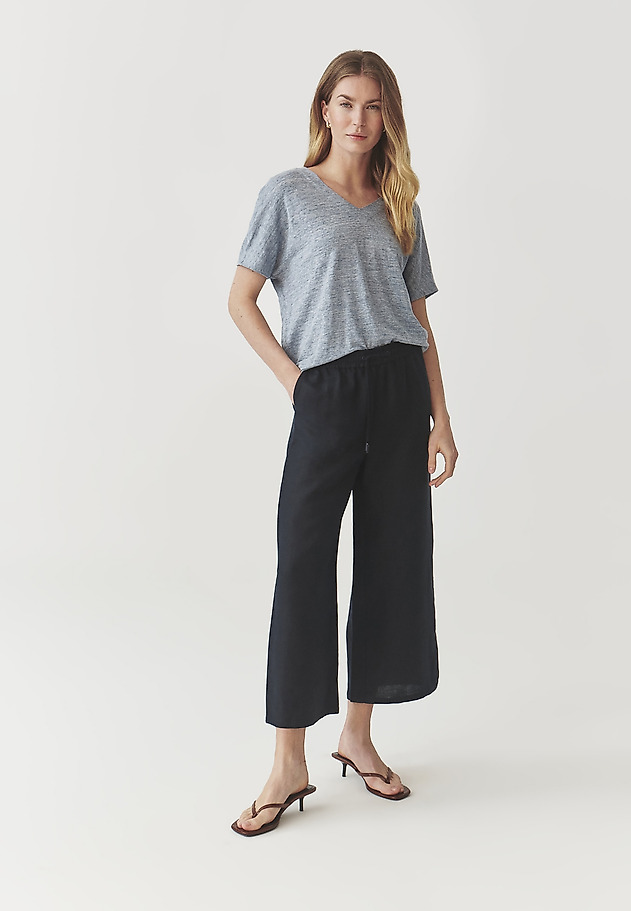 LADIES’ LINEN OVERSIZED BLOUSE - STENA 1 LADIES’ LINEN OVERSIZED BLOUSE - STENA 1 BLUE 2