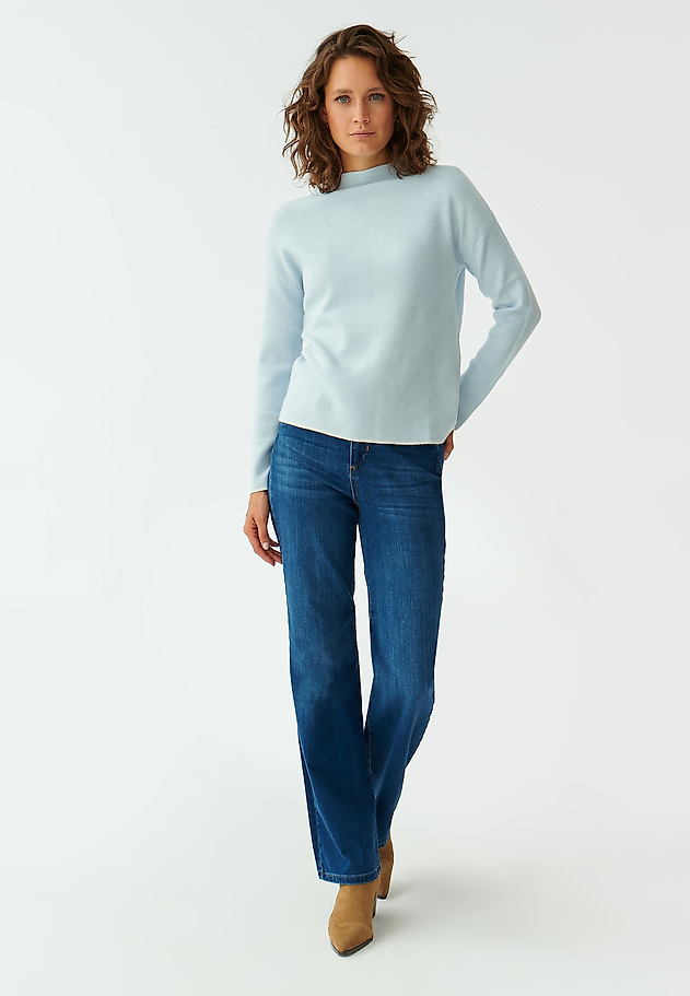 LADIES’ HERRINGBONE SWEATER FAMALA LADIES’ HERRINGBONE SWEATER FAMALA BLUE 2