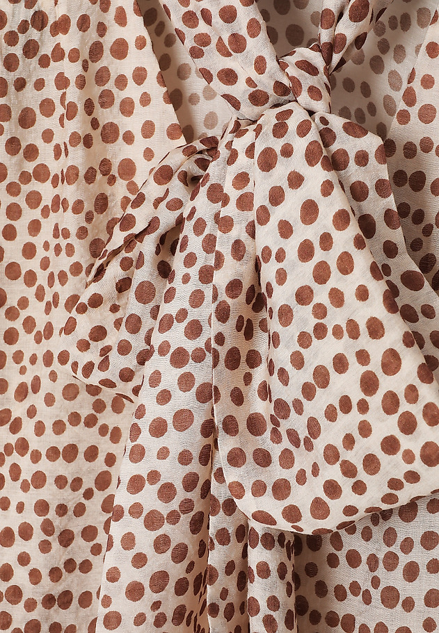 VZOROVANÁ BLÚZKA S OZDOBNÝM VIAZANÍM - SONRI VZOROVANÁ BLÚZKA S OZDOBNÝM VIAZANÍM - SONRI VIACFAREBNÝ 9