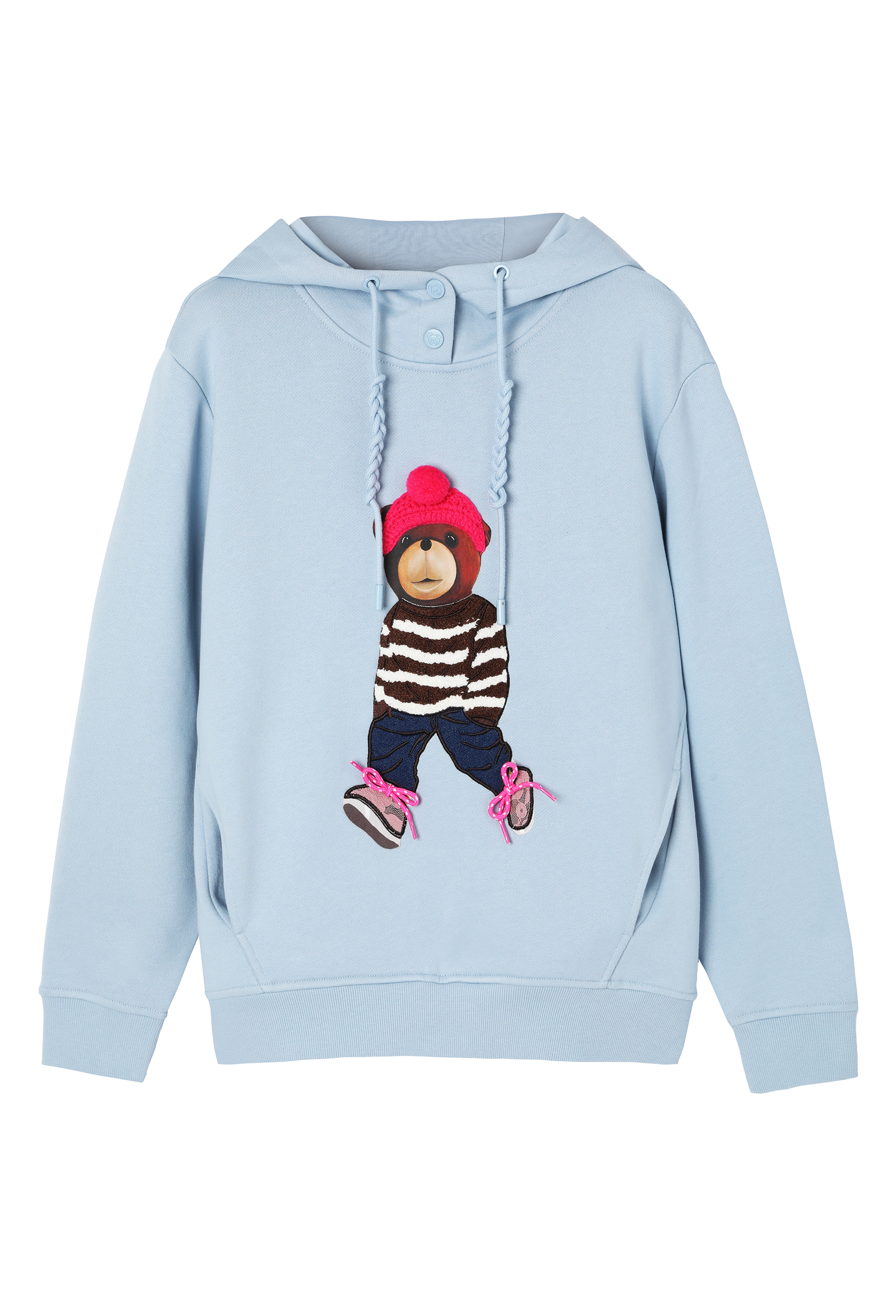BAWEŁNIANA BLUZA Z KAPTUREM - MAORO NIEBIESKI 2