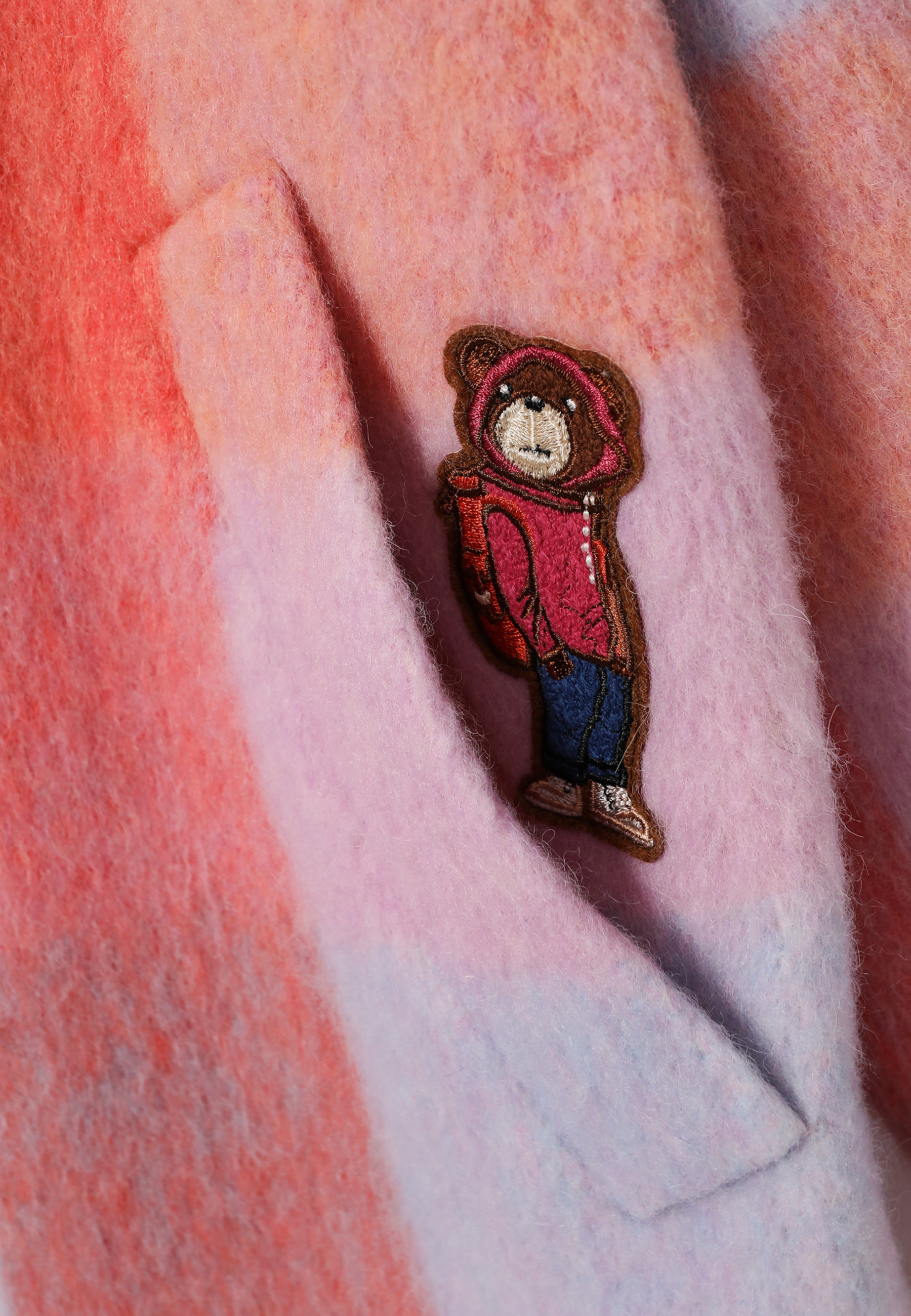 KOLOROWY PŁASZCZ Z WEŁNĄ - MISIOLA MULTIKOLOR 2