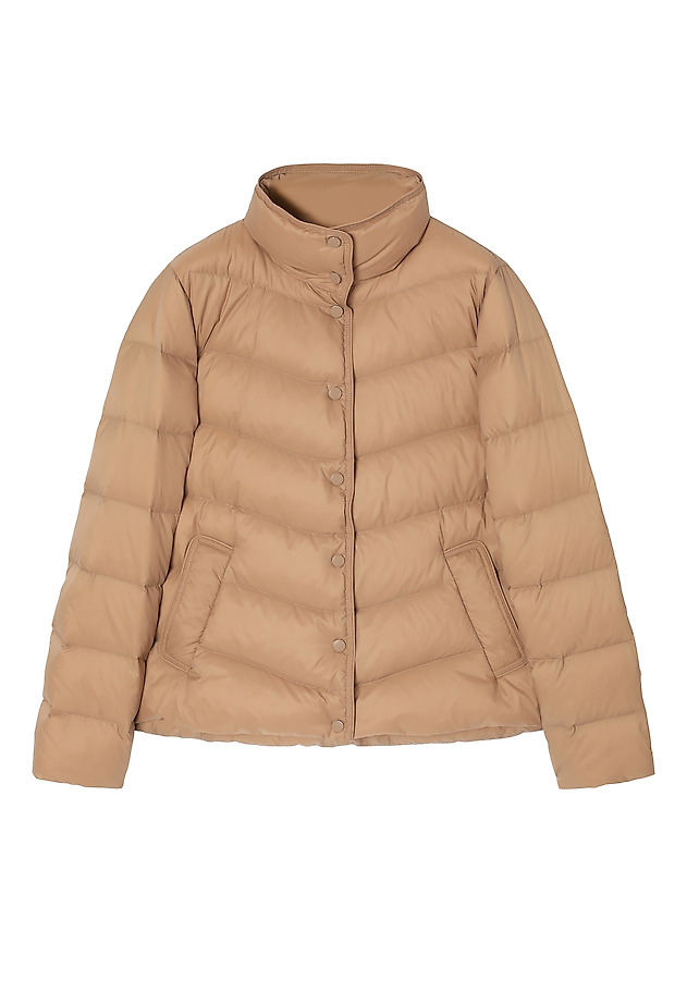 PUCHOWA KURTKA ZE STÓJKĄ — MARONA PUCHOWA KURTKA ZE STÓJKĄ — MARONA BEŻOWY 12