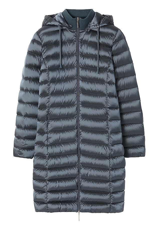 LADIES' FITTED PUFFER COAT ATKO color BLUE - Main Image