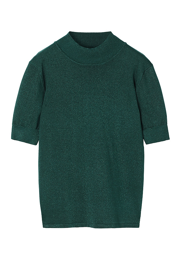 LADIES' JUMPER WITH TURTLENECK AND SHINY YARN — LU 2 LADIES' JUMPER WITH TURTLENECK AND SHINY YARN — LU 2 ZIELONY 6