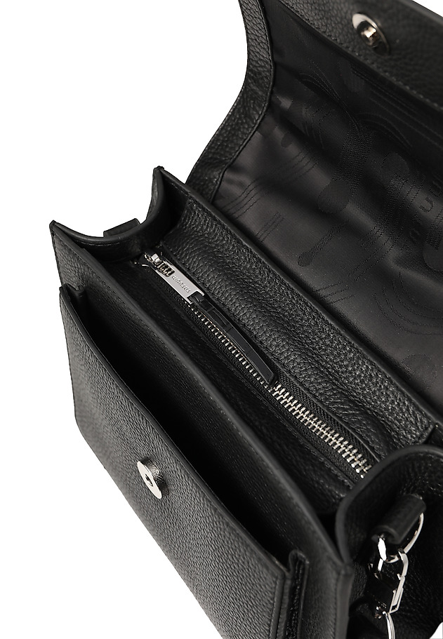 LEATHER MESSENGER BAG WITH EMBOSSING - SAVANNA LEATHER MESSENGER BAG WITH EMBOSSING - SAVANNA BLACK 5