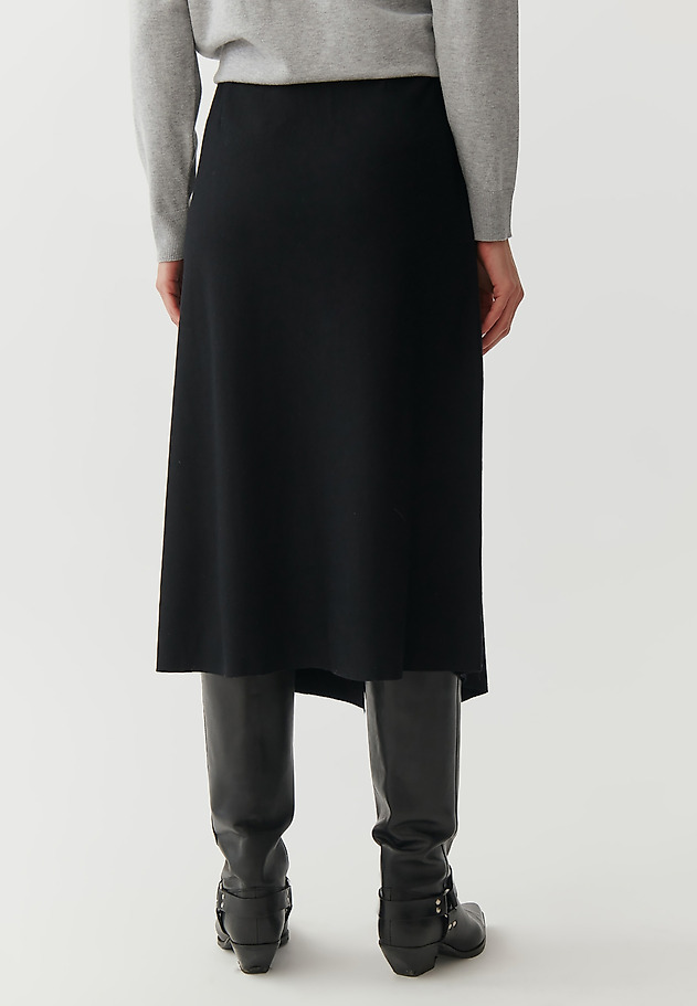 FUSTĂ DIN TRICOT PÂNĂ LA GENUNCHI WALIA FUSTĂ DIN TRICOT PÂNĂ LA GENUNCHI WALIA NEGRU 3