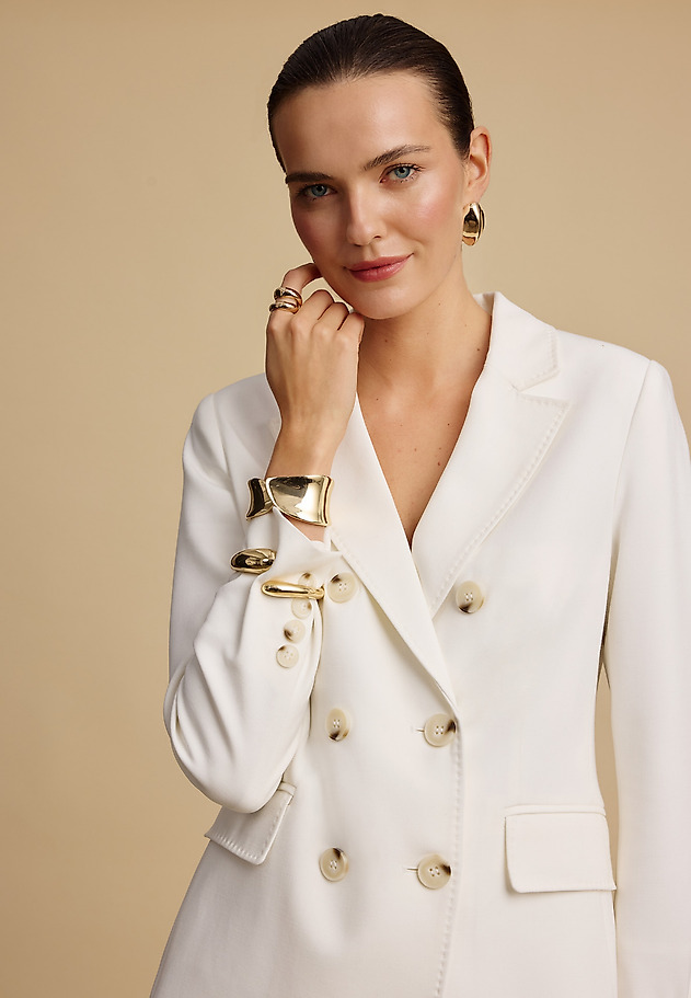 DOUBLE-BREASTED BLAZER - ANKINA DOUBLE-BREASTED BLAZER - ANKINA ECRU 1