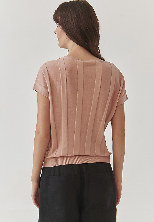 LADIES’ SLEEVELESS RIBBED SWEATER - RITIA LADIES’ SLEEVELESS RIBBED SWEATER - RITIA PINK 4