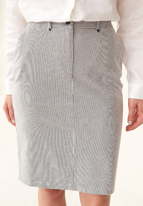 LADIES' STRIPED PENCIL SKIRT ROKI MULTICOLOR 2
