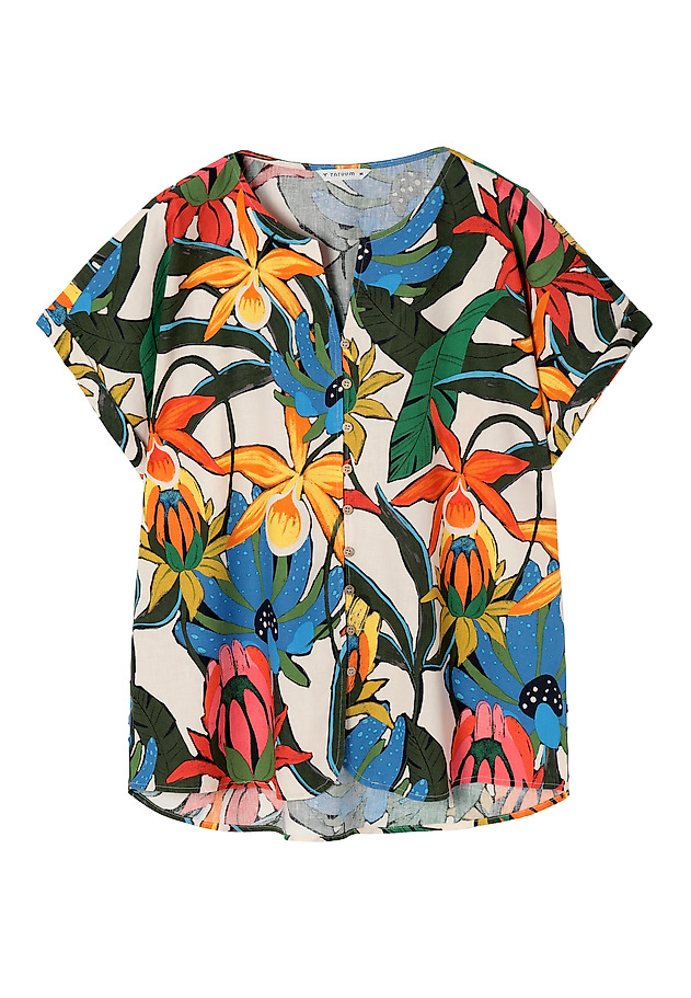 LADIES' FLORAL SHIRT WITH BUTTONS SAMANTO 1 LADIES' FLORAL SHIRT WITH BUTTONS SAMANTO 1 MULTIKOLOR 7