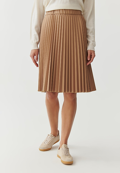 LADIES’ PLEATED SOLEIL SKIRT  - BARINALIA BEIGE 2