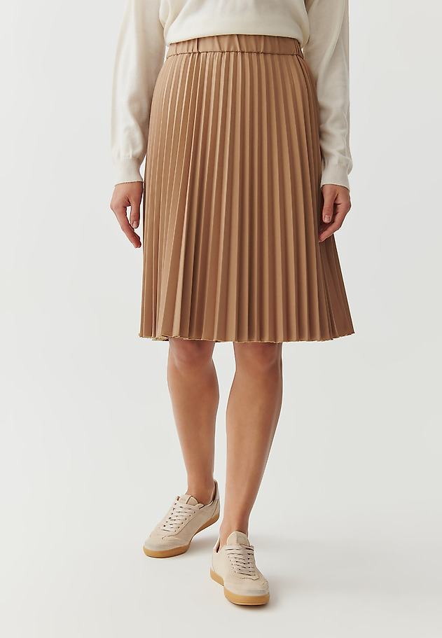 LADIES’ PLEATED SOLEIL SKIRT - BARINALIA LADIES’ PLEATED SOLEIL SKIRT - BARINALIA BEŻOWY 2