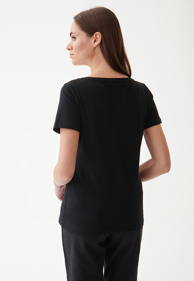 LADIES' T-SHIRT WITH A POCKET AND EMBROIDERY STENA LADIES' T-SHIRT WITH A POCKET AND EMBROIDERY STENA BLACK 4