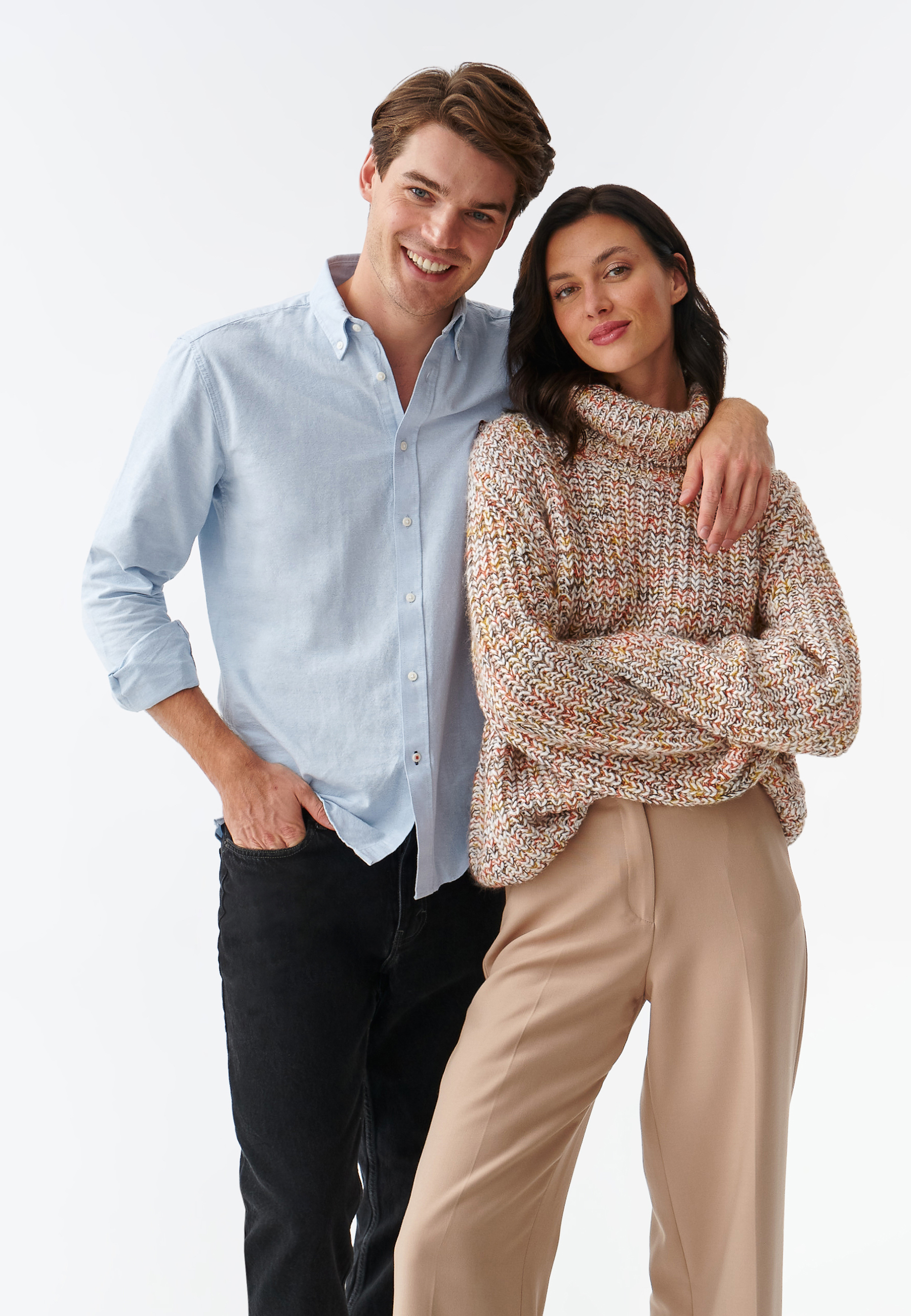 KLASYCZNA KOSZULA MĘSKA Z DŁUGIM RĘKAWEM FIRSTIE 3 MODERN NIEBIESKI 2