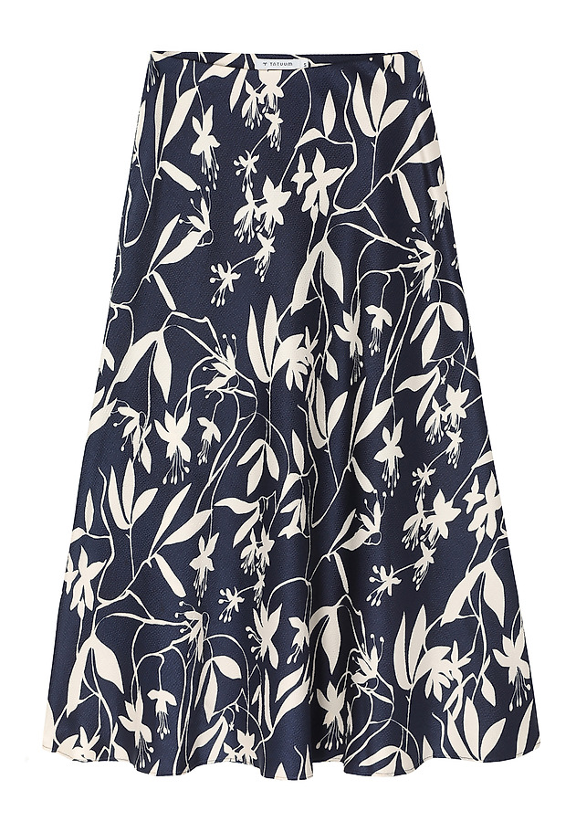 SATIN SKIRT WITH FLORAL PATTERN — SATINI 2 SATIN SKIRT WITH FLORAL PATTERN — SATINI 2 MULTIKOLOR 4