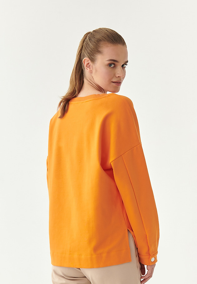 LADIES' KNITTED SWEATSHIRT KURTIKA LADIES' KNITTED SWEATSHIRT KURTIKA POMARAŃCZOWY 2