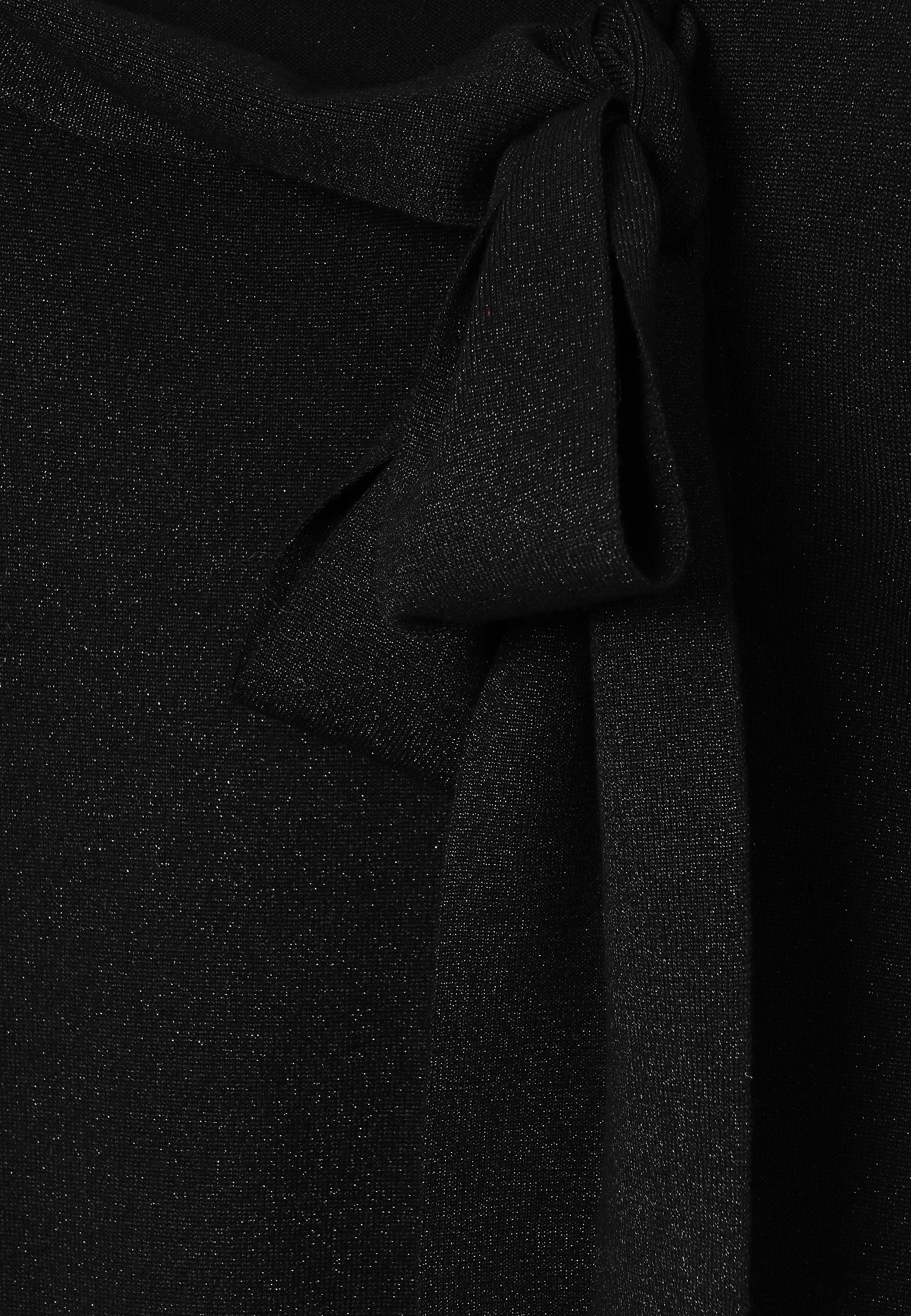 ELEGANCKI SWETER Z OZDOBNYM WIĄZANIEM - CONA CZARNY 2