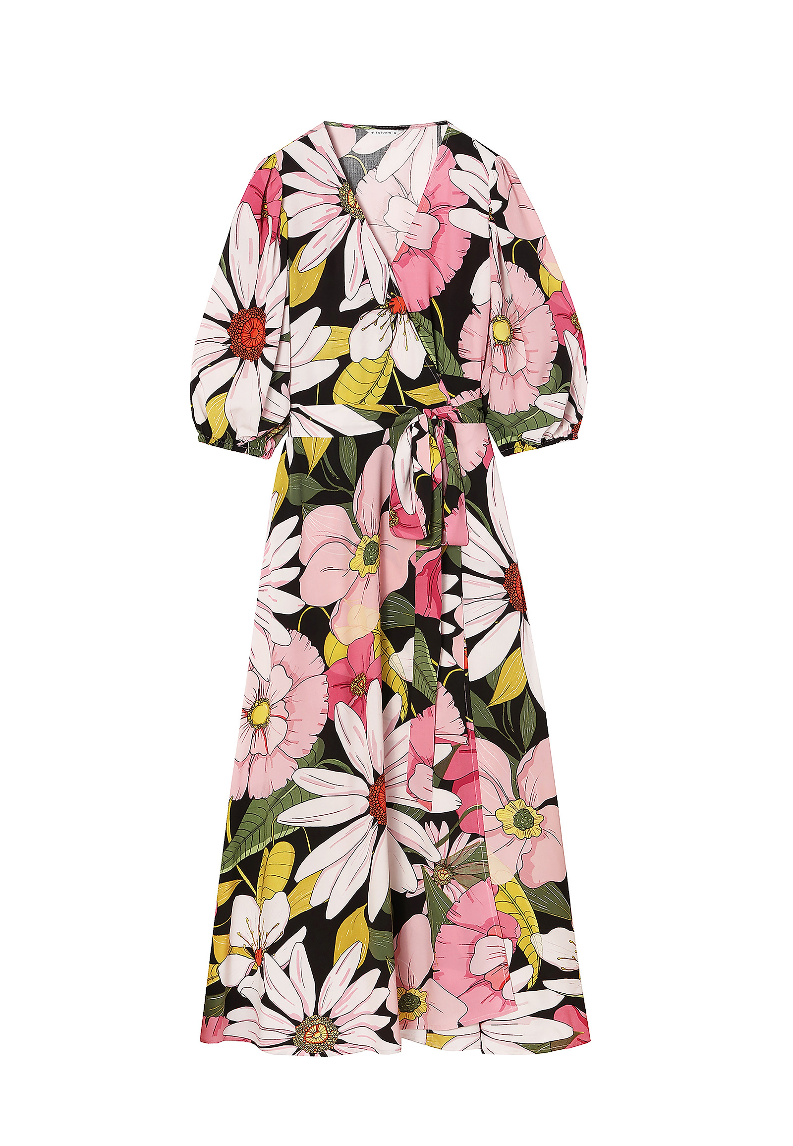 LADIES' FLORAL WRAP DRESS POLIKA LADIES' FLORAL WRAP DRESS POLIKA MULTICOLOR 80395