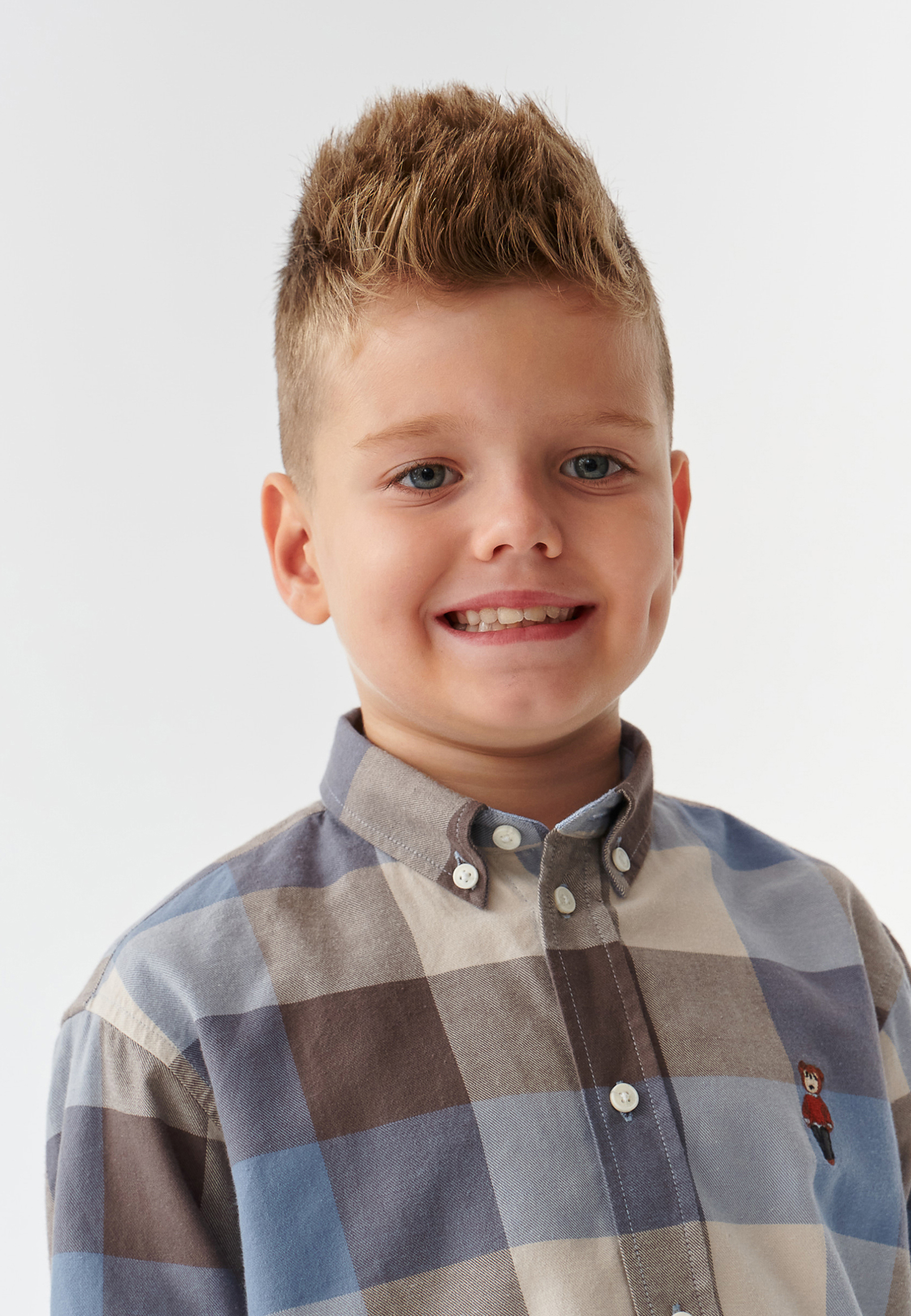 BAWEŁNIANA KOSZULA DZIECIĘCA W KRATĘ Z DŁUGIM RĘKAWEM FRANK KIDS MULTIKOLOR 2