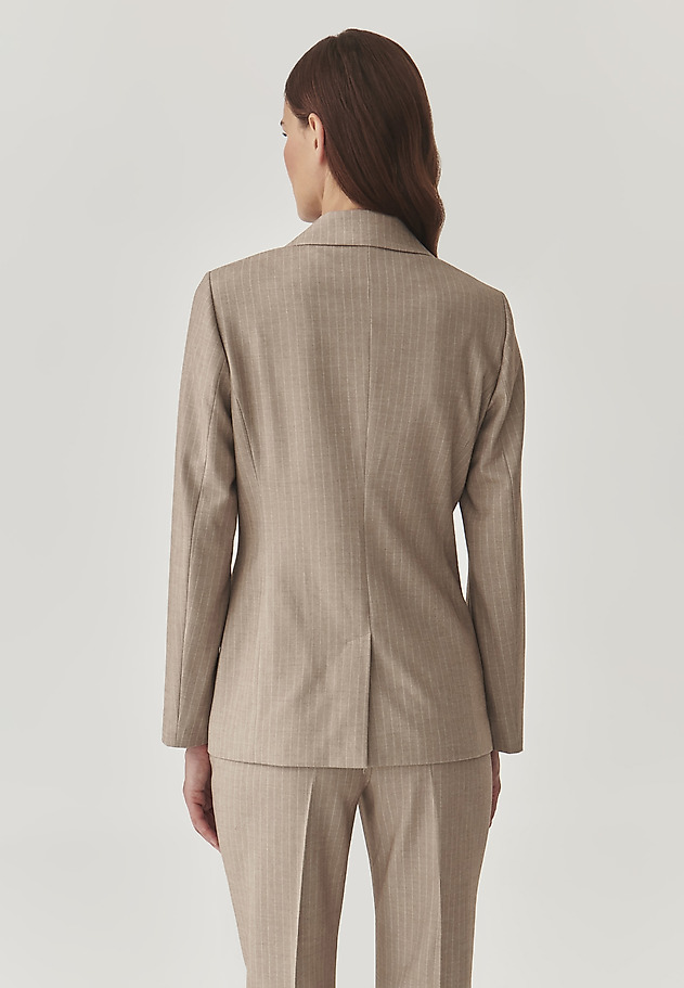 CLASSIZ BLAZER IN VERTICAL STIPES - REMELIKA 1 CLASSIZ BLAZER IN VERTICAL STIPES - REMELIKA 1 BEŻOWY 3