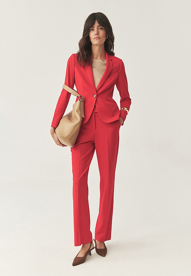 DÁMSKE OBLEKOVÉ NOHAVICE -SAS DÁMSKE OBLEKOVÉ NOHAVICE -SAS ČERVENÁ 1