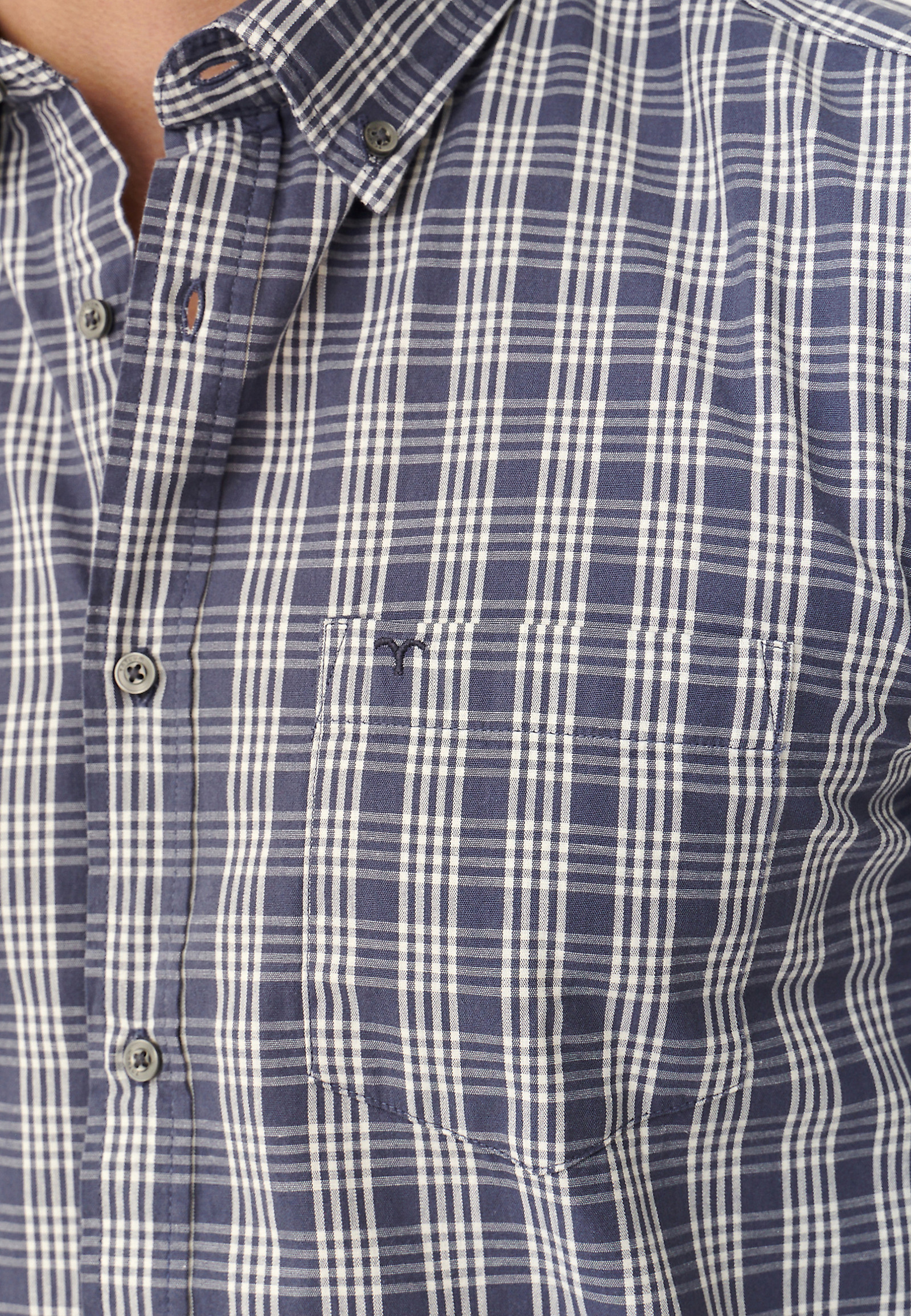 MEN'S CHECKERED COTTON LONG SLEEVE SHIRT - CHARLES 8 CLASSIC MEN'S CHECKERED COTTON LONG SLEEVE SHIRT - CHARLES 8 CLASSIC NAVY BLUE 81956