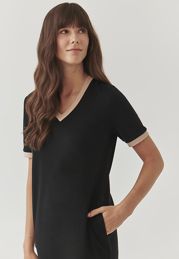 LADIES’ KNIT DRESS WITH SHORT SLEEVES - ELNA LADIES’ KNIT DRESS WITH SHORT SLEEVES - ELNA BLACK 5