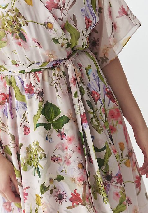 CHIFFON FLORAL DRESS - BOSANI MULTICOLOR 2