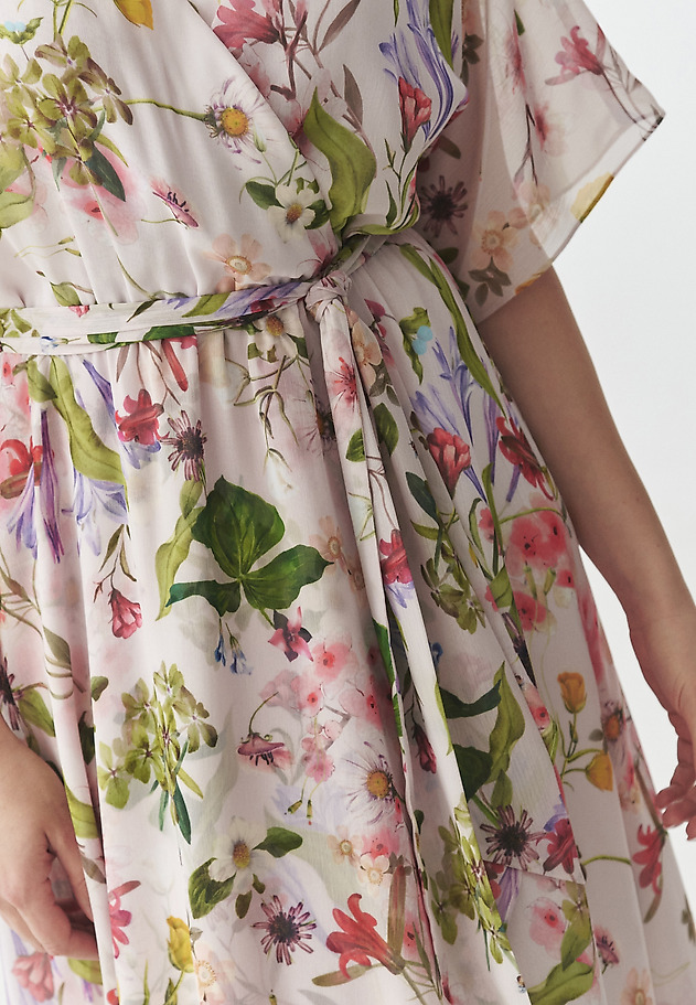 CHIFFON FLORAL DRESS - BOSANI CHIFFON FLORAL DRESS - BOSANI MULTIKOLOR 6