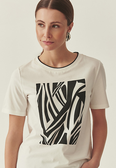 BLUZKA Z AUTORSKIM NADRUKIEM - TONO BLUZKA Z AUTORSKIM NADRUKIEM - TONO