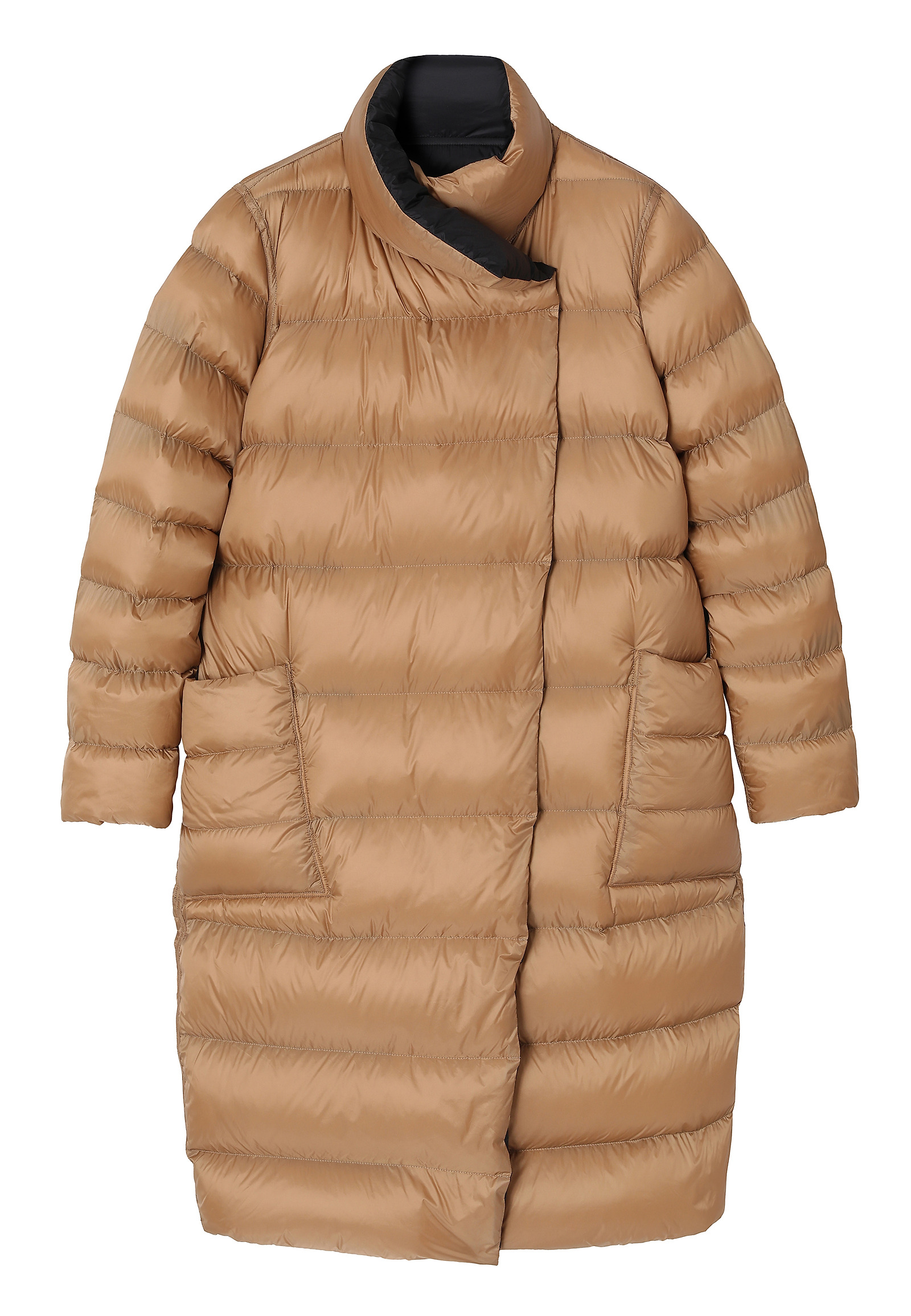 DOWN COAT WITH STAND-UP COLLAR - AKO DOWN COAT WITH STAND-UP COLLAR - AKO BLACK 114968