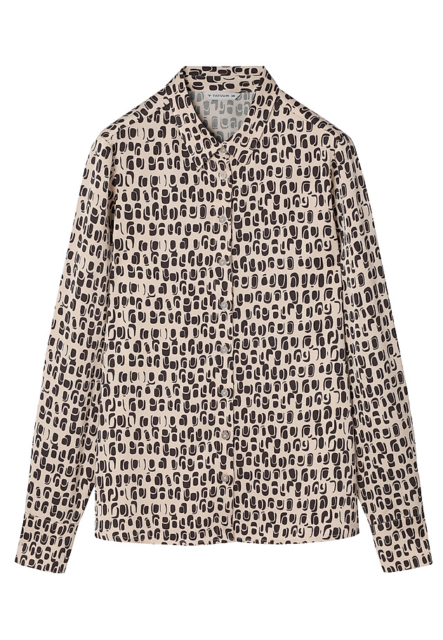 SATIN SHIRT WITH PROPRIETARY DESIGN - NIKA SATIN SHIRT WITH PROPRIETARY DESIGN - NIKA BEIGE 6