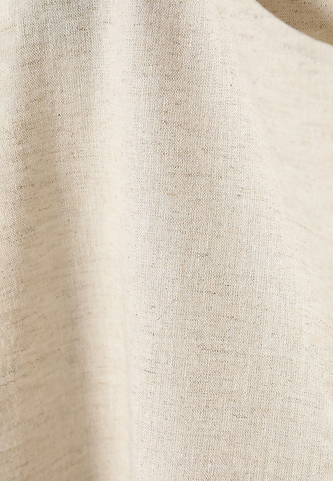 LADIES’ LINEN BLOUSE WITH SHORT SLEEVES - OMA BEIGE 2