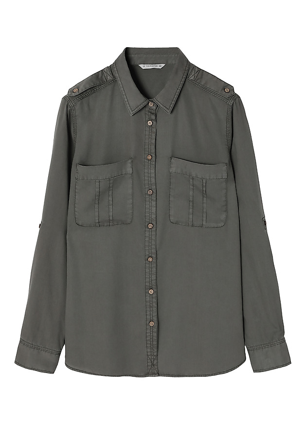 LADIES’ SHIRT WITH EPAULETTES - KORSANA LADIES’ SHIRT WITH EPAULETTES - KORSANA KHAKI 8