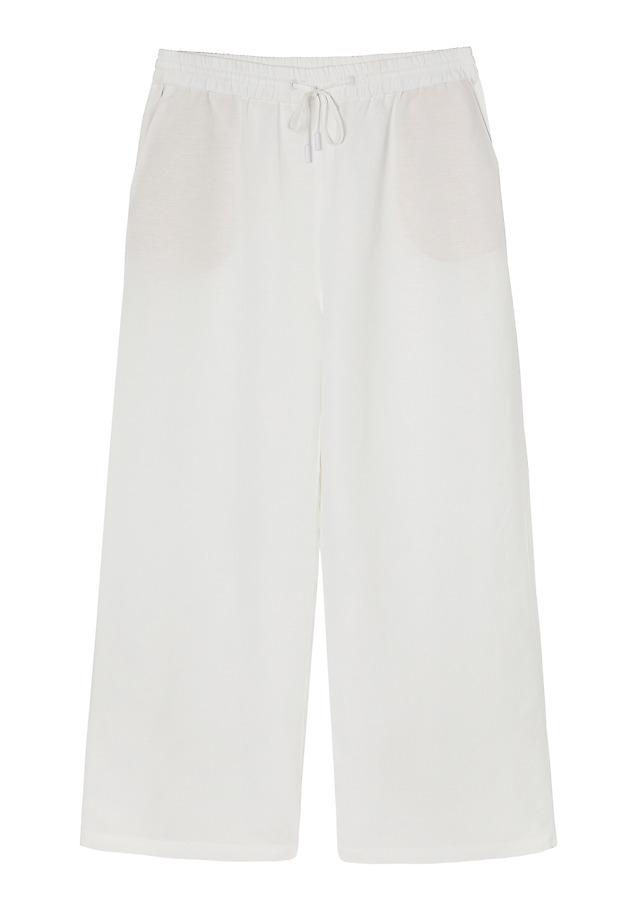 WIDE LEG TROUSERS - PULIO WIDE LEG TROUSERS - PULIO BIAŁY 5