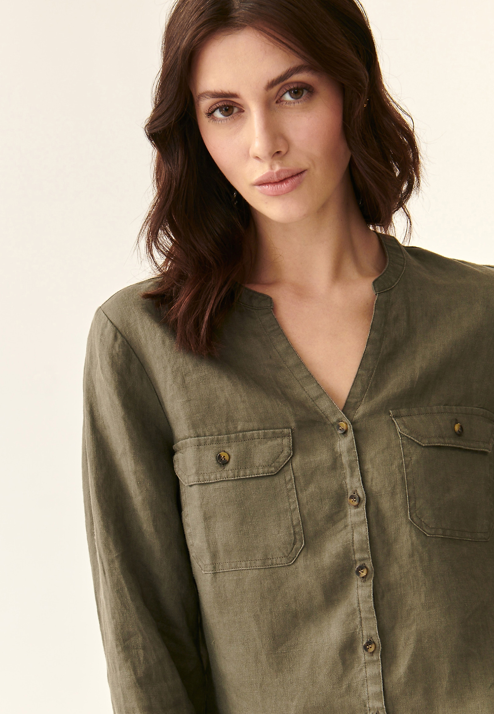 LNIANA KOSZULA DAMSKA JUSTYNA LNIANA KOSZULA DAMSKA JUSTYNA KHAKI 87352