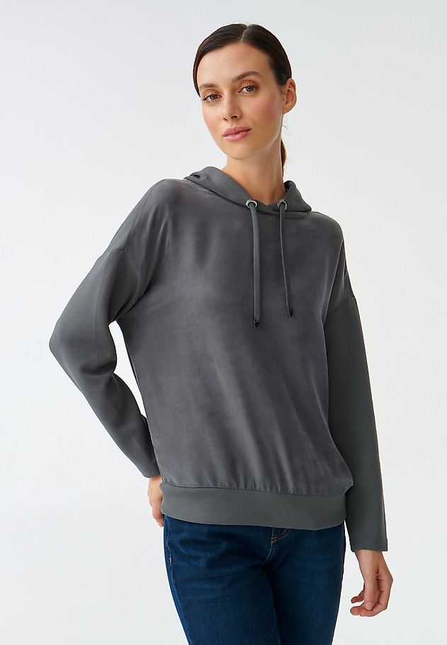 LADIES’ SWEATSHIRT WITH A HOOD MINIKA LADIES’ SWEATSHIRT WITH A HOOD MINIKA SZARY 1