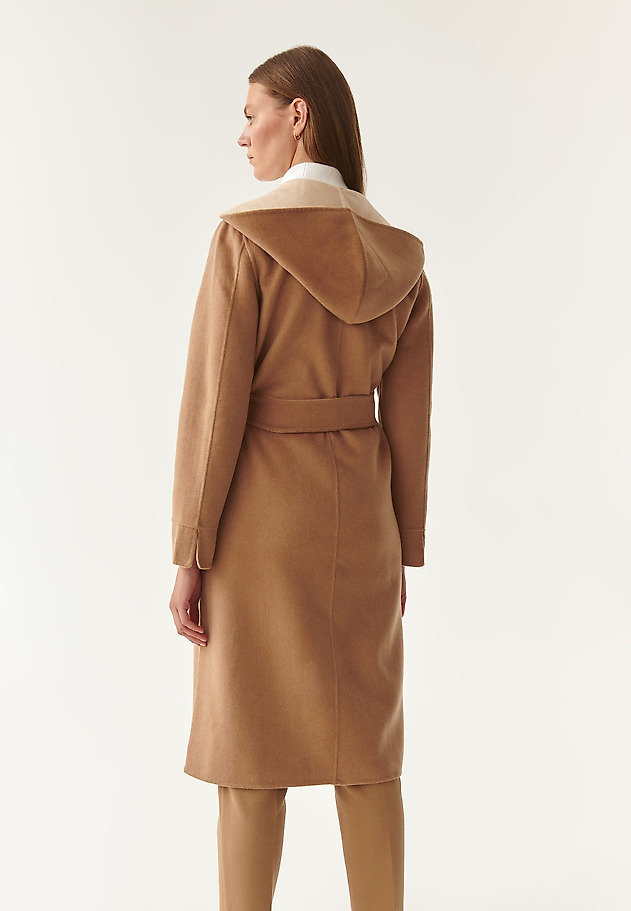LADIES' WOOL COAT WITH HOOD HILARIA LADIES' WOOL COAT WITH HOOD HILARIA BEIGE 3