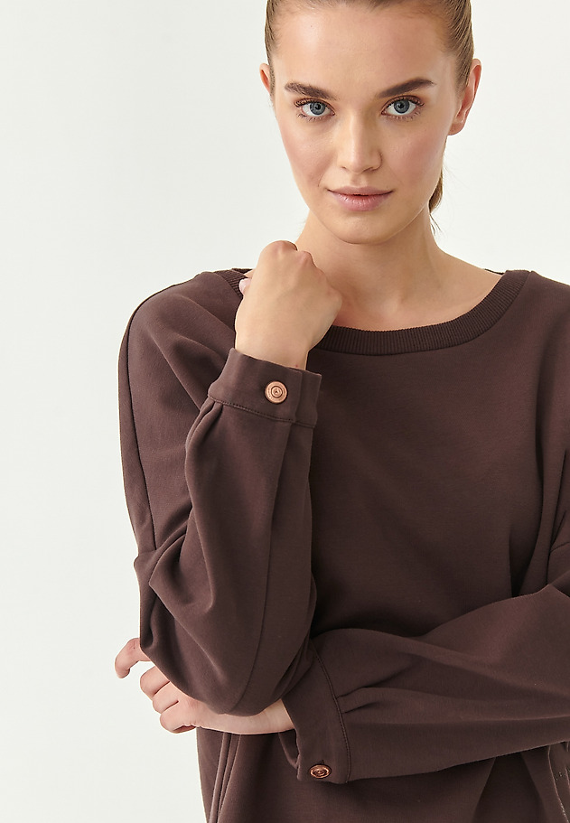 LADIES' KNITTED SWEATSHIRT KURTIKA LADIES' KNITTED SWEATSHIRT KURTIKA BRĄZOWY 1