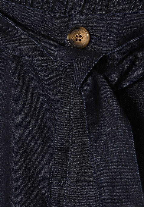 PANTALONI DIN DENIM CU CUREA - FARANA ALBASTRU 2